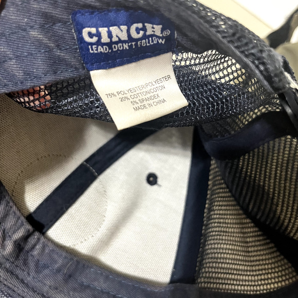 Lot of 2 Cinch Jeans Cattle Company SnapBack Trucker Hat Cap Mesh Back - Picture 11 of 11